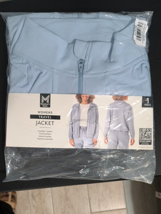 Member's Mark Jackets & Blazers - Member's Mark Women's Light Blue Travel Jacket